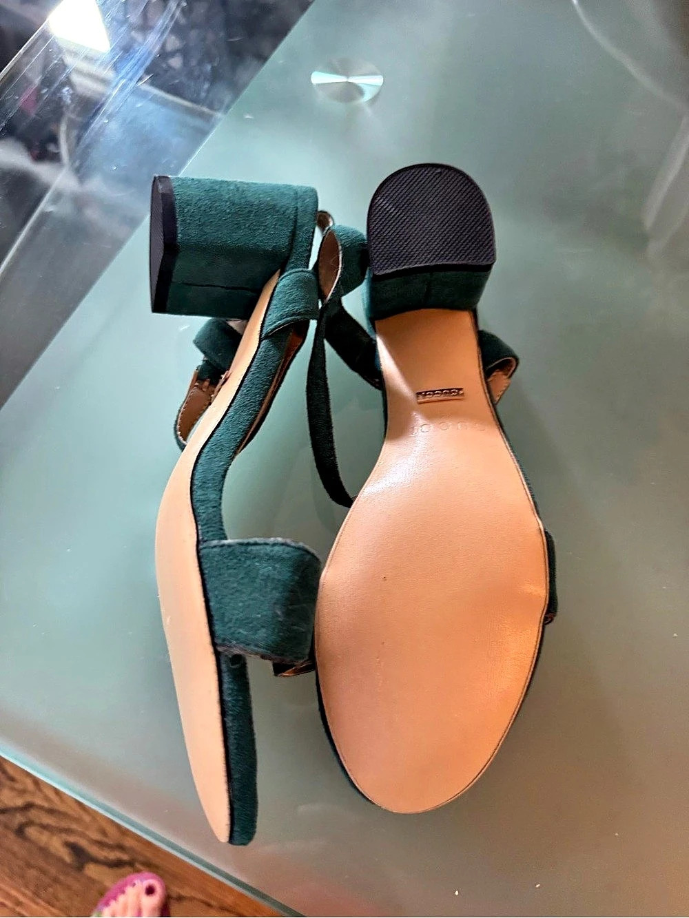 Gucci Women's Green Suede Logo Heels US 8.5 - Picture 8 of 8